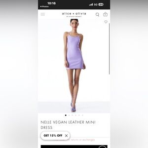 Alice + Olivia Purple Sheath Mini Dress Cocktail